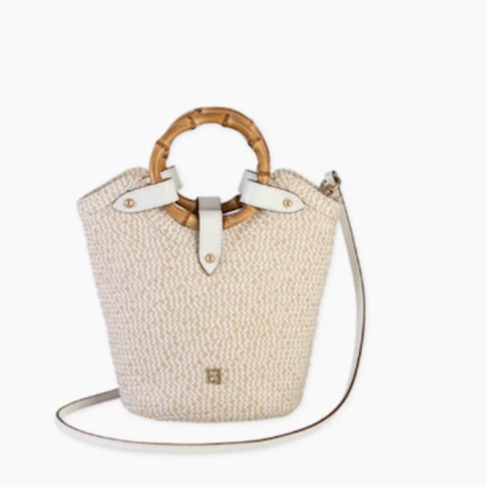 Eric Javits White Bamboo Bag
